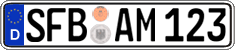 German license plate, Regular plates