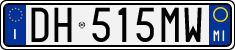License plate of Italy, Cars (1994 year series)