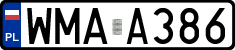 License plates of Poland, Regular car plates