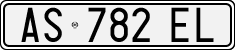 License plate of Italy, Cars (1994 year series)