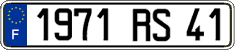 French license plate, FNI