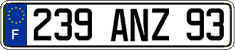 French license plate, FNI