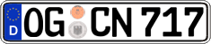 German license plate, Regular plates