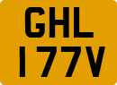 License plate of the United Kingdom, 1963 year system