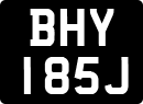 License plate of the United Kingdom, 1963 year system