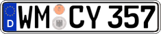 German license plate, Regular plates