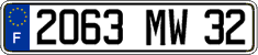 French license plate, FNI