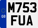 License plate of the United Kingdom, 1983 year system