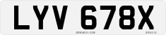 License plate of the United Kingdom, 1963 year system