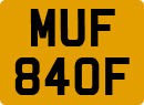 License plate of the United Kingdom, 1963 year system