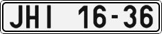 License plate of the Czech Republic, Cars (1960)