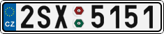 License plate of the Czech Republic, Cars (2001)