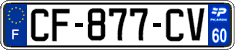French license plate, SIV (ordinary)
