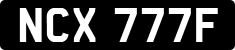 License plate of the United Kingdom, 1963 year system