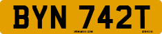 License plate of the United Kingdom, 1963 year system