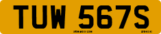 License plate of the United Kingdom, 1963 year system