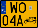 License plates of Poland, Oldtimers