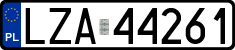 License plates of Poland, Regular car plates