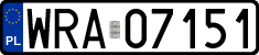 License plates of Poland, Regular car plates