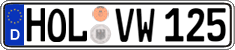 German license plate, Regular plates