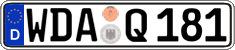 German license plate, Regular plates