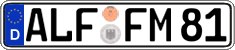 German license plate, Regular plates