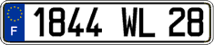 French license plate, FNI
