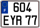 French license plate, FNI