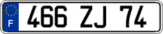 French license plate, FNI