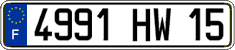 French license plate, FNI