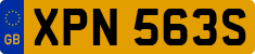 License plate of the United Kingdom, 1963 year system
