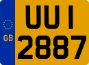License plate of the United Kingdom, Northern Ireland (1966)