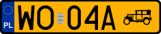 License plates of Poland, Oldtimers