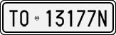 License plate of Italy, Cars (1927 year series)