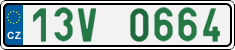 License plate of the Czech Republic, Oldtimers (2001)