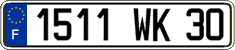 French license plate, FNI