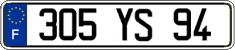 French license plate, FNI