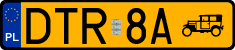 License plates of Poland, Oldtimers