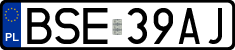 License plates of Poland, Regular car plates
