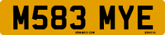 License plate of the United Kingdom, 1983 year system
