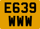 License plate of the United Kingdom, 1983 year system