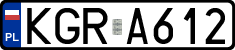 License plates of Poland, Regular car plates