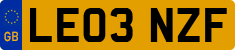 License plate of the United Kingdom, 2001 year system