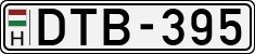 license plates of Hungary, Cars (1990)