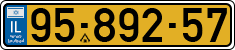 License plate of Israel, Regular plates