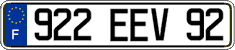 French license plate, FNI
