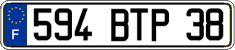 French license plate, FNI