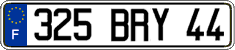 French license plate, FNI