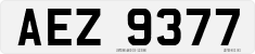 License plate of the United Kingdom, Northern Ireland (1966)