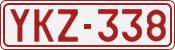License plate of Belgium, 1951 year system
